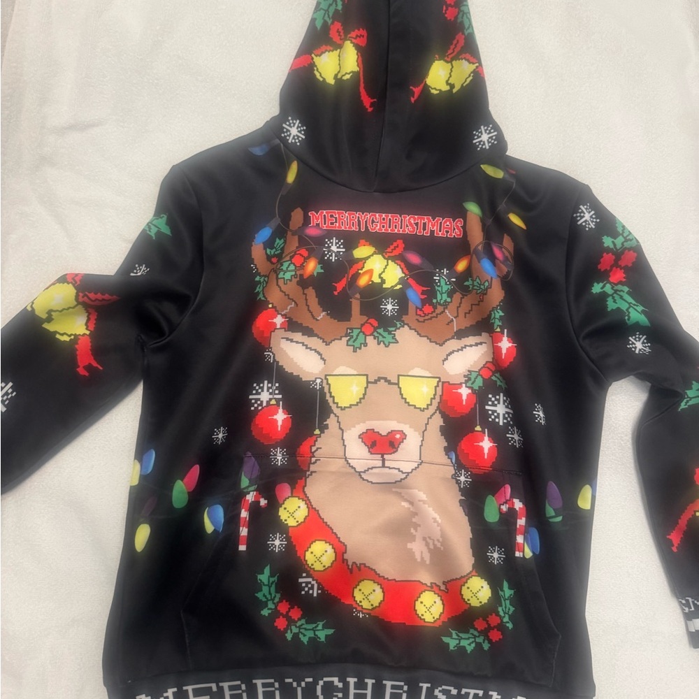 Festive Reindeer Christmas Hoodie